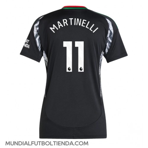 Camiseta Arsenal Gabriel Martinelli #11 Segunda Equipación Replica 2024-25 para mujer mangas cortas